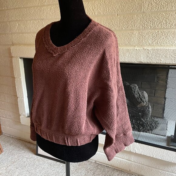 Free People Cinch Waist Dolman Sleeve Pullover S - Picture 2 of 8